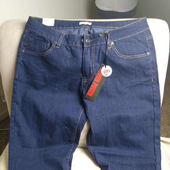 Jower Power 30 Skinny Jeans Womens Straight Leg Dark Wash Denim Pant 14/15 NWT - Picture 14 of 14